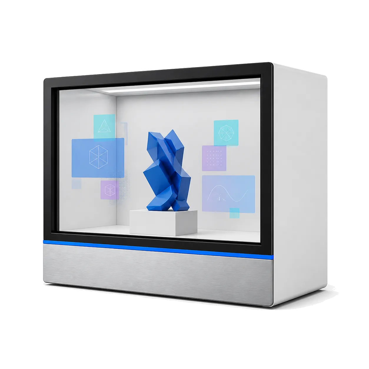 Transparent LCD product showcase display